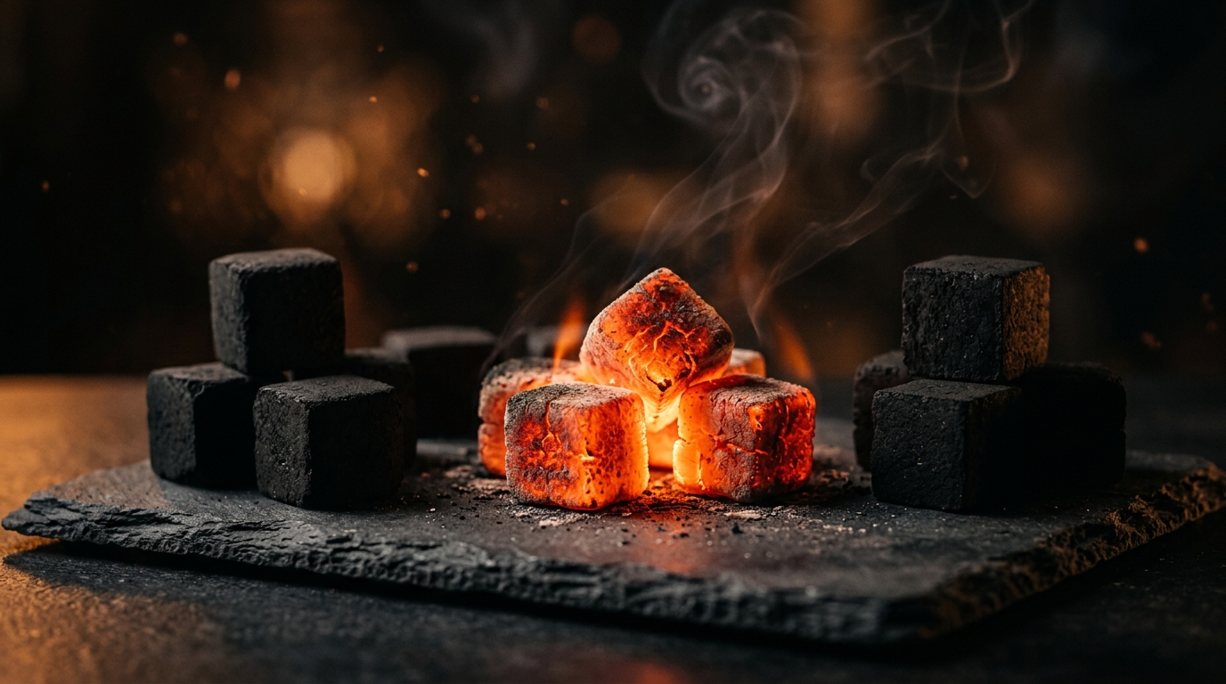 BBQ charcoal briquettes